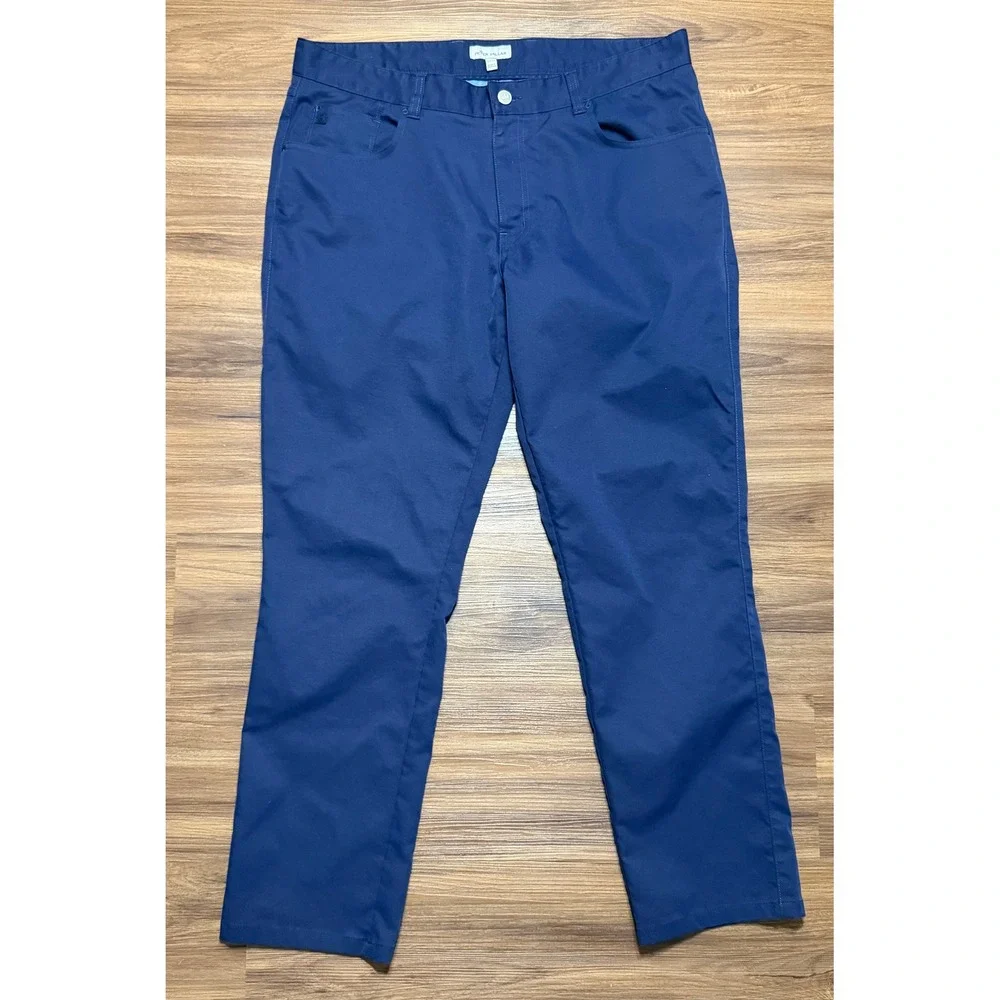 Peter Millar EB66 Performance Five-Pocket Pants Navy Blue Sz 36/30 (ME0EB66FB)